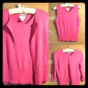 Loft Petites Cardigan and Tank top Set